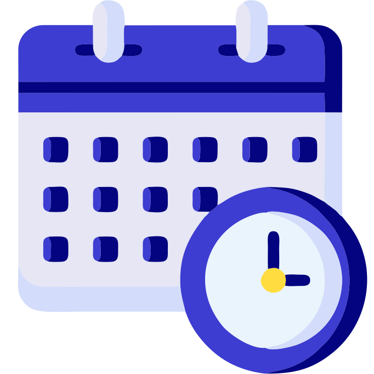 icon of clock and calendar